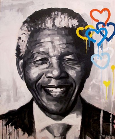 Luke Vehorn Original Oil Painting Contemporary Portrait South Africa Redux Charleston Queenstown Nelson Mandela Madiba