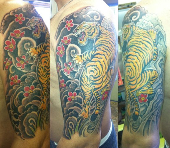 tiger half sleeve