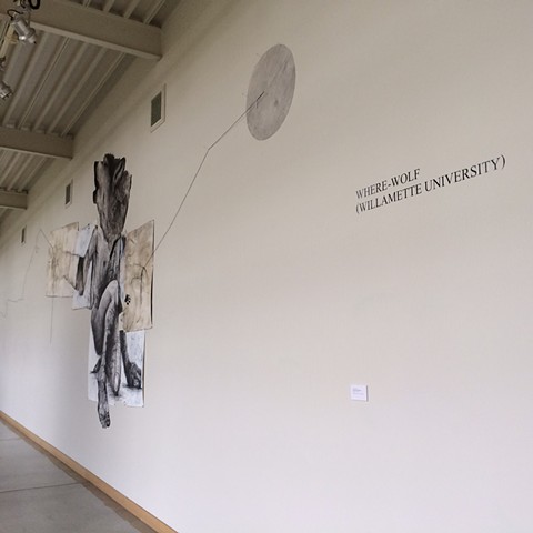 Installation Wall Drawing, Willamette University, Rodgers Gallery 