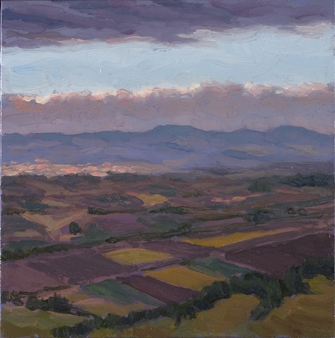Storm Clouds at Dawn over                     the Valdichiana
