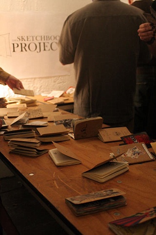 Installation View, The Sketchbook Project at the Art House Co-op in Atlanta