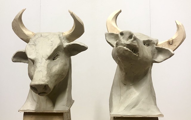 Bull's Heads Maquettes
