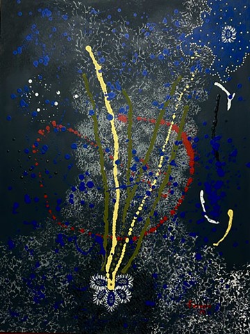 Blue Dot Abstract 