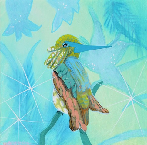 Hummingbird painting by Anna Todaro Sadur