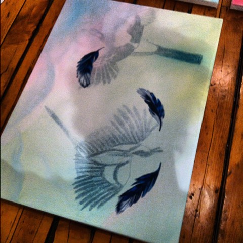 Birds in Flight painting by Anna Todaro Sadur