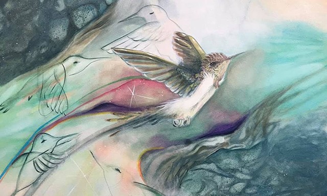 Flying Through 2020 painting by Anna Todaro Sadur