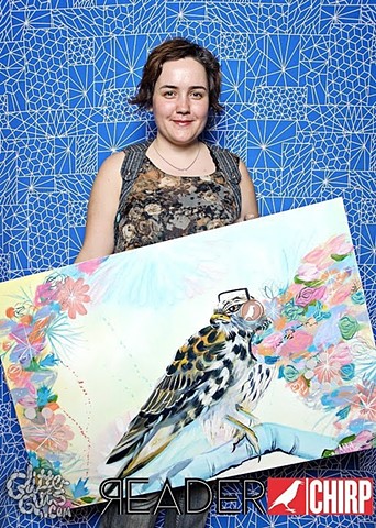 Chripie Bird painting for Chirp Radio by Anna Todaro Sadur
