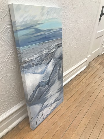 Ice Shoves of Door County on Green Bay painting by Anna Todaro Sadur