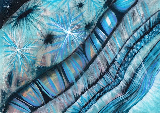 Layers of Ice on Europa painting by Anna Todaro Sadur