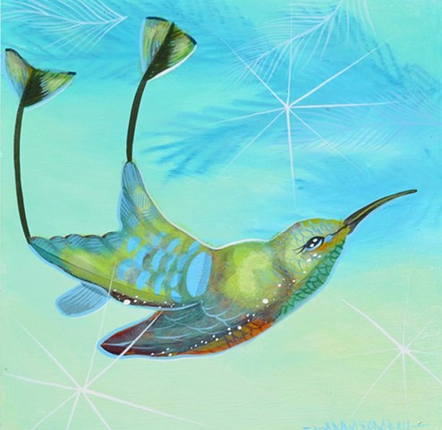 Hummingbird Flight painting by Anna Todaro Sadur