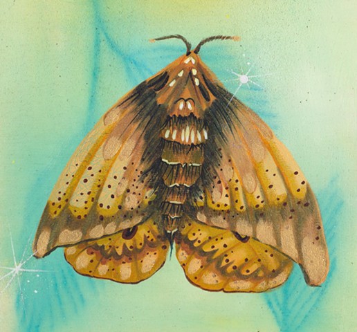Golden Moth painting by Anna Todaro Sadur