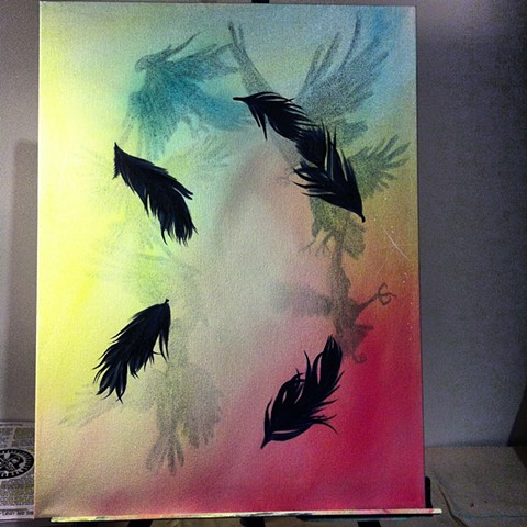 Birds in Flight painting by Anna Todaro Sadur