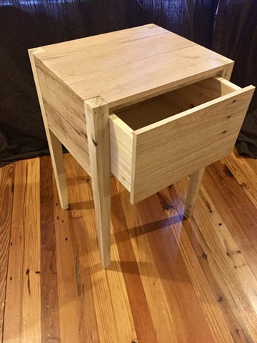 Bedside Table made completely from reclaimed lumber