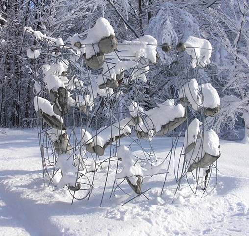 Barrows in snow