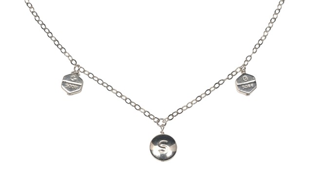 Sterling silver abortion pill necklace