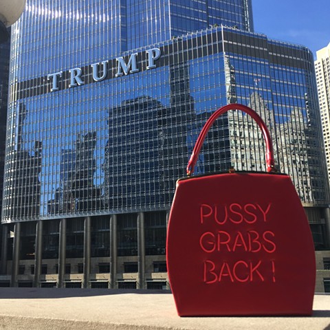 Pussy Grabs Back, trump, trump tower, Chicago, Feminist, Hillary Clinton