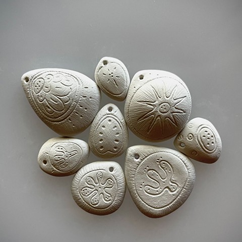 little porcelain cactus stones