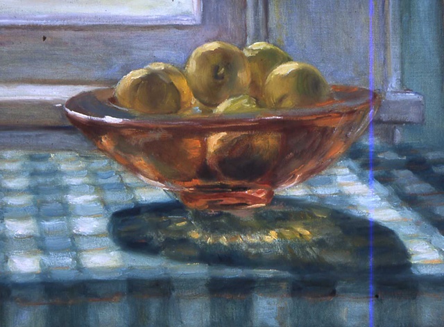 Bowl of Lemons on Table