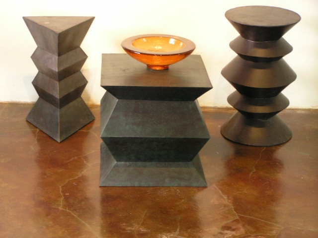 Hand crafter metal occasional tables/stools