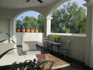 Outdoor eating area.