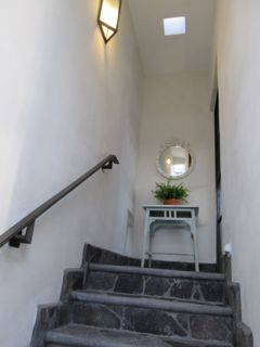 Private entry at the top of the stairway.