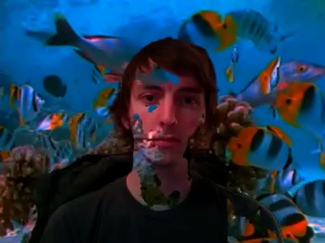 Mac Photo Booth Self-Portrait with Fish