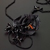 Blackened Flower Necklace