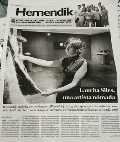 La artista nómada Laurita Siles expone en Leioa