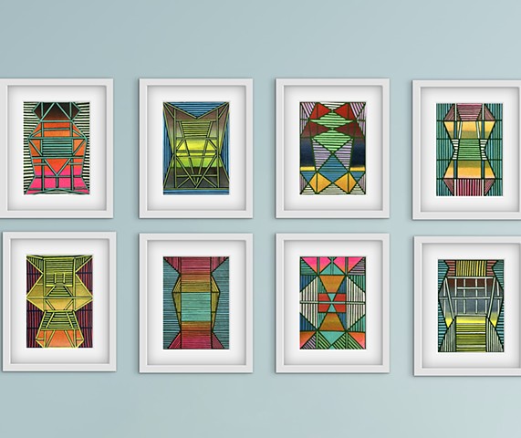 SHOP - 
2026 Small Works on Paper Series
7" x 5" each 
($150 for the two pieces shown together); 
or 10" x 7" ($150) 
Shipping included within the US only;

For shipping elsewhere - please purchase here: www.saatchiart.com/elyceabrams