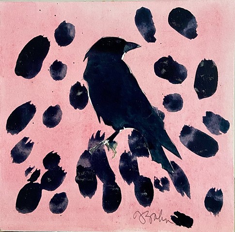 Crow on Pink 