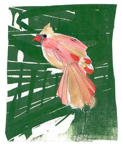 Cardinal on Green (sold)