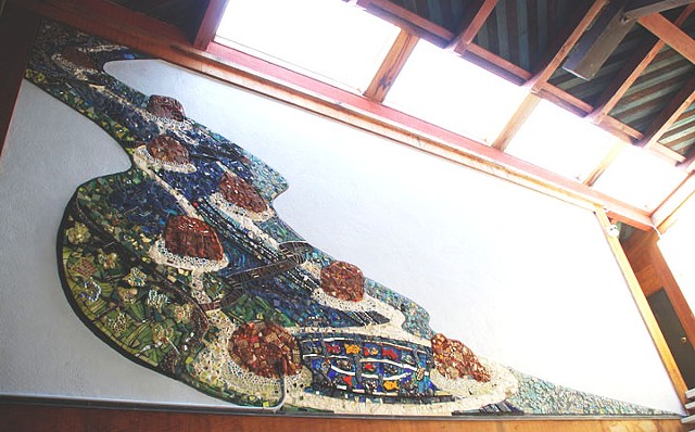 Community mosaic mural for the Unitarian Church of Berkeley CA