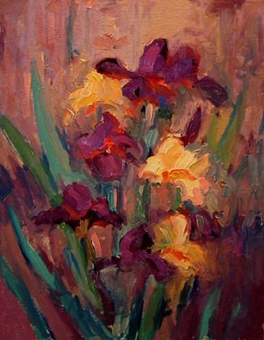 Orange and purple iris