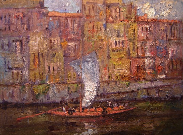 Barco rabelo, paintings of boats, Portugal, Portuguese boat, port wine, port wine barrels