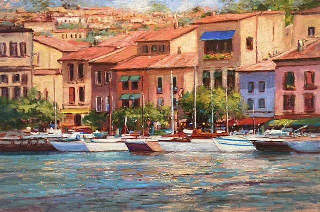 Cassis, Cassis France, Provence France, original oil painting, R W Bob Goetting, light, 