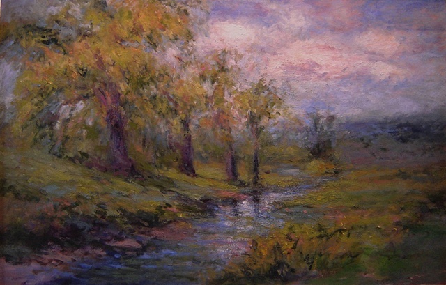 California Oaks near the creek in springtime near Porterville