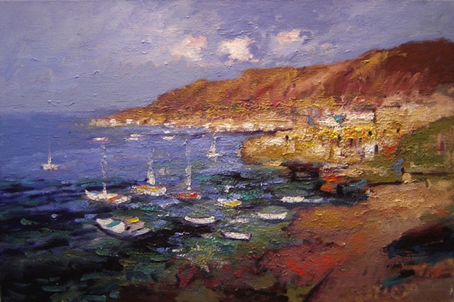 Painting of Santorini Greece, paintings of Greece