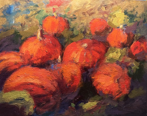 Pumpkins in a pile 