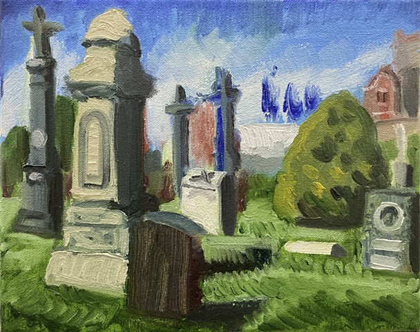 Tall Graves At Calvary Cemetery