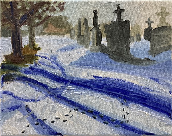 Winter Scene At Calvary Cemetery 