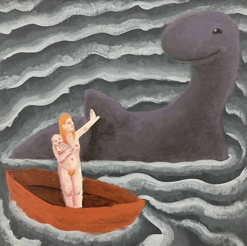 The Loch Ness Monster Giving A Mother A High Five (Study)