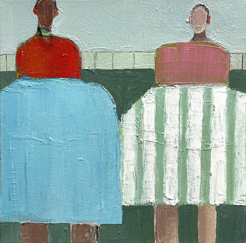 Small Figures #364, 12"x12", oil on canvas, $1,100