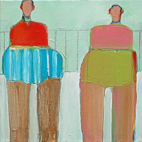 Small Figure(s) #364, 12"x12", oil on canvas, unframed, $1100