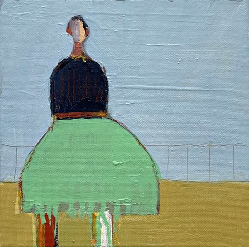 Small Figure #433, 8"x8", oil on canvas, $660