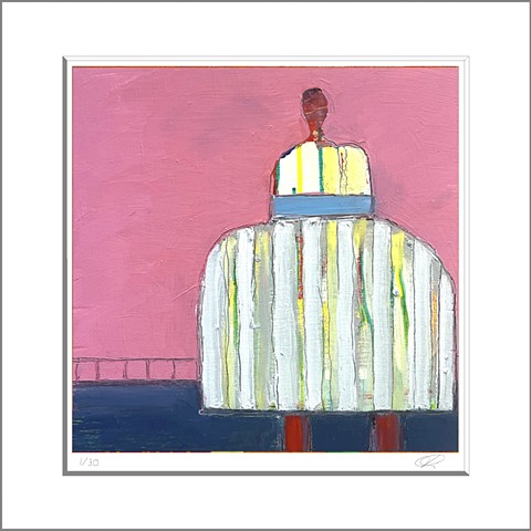 Small Figure #359, PRINT, 12"x12", matted, $105