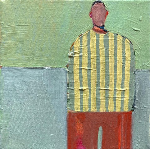 Small Figure #375, 8"x8", oil on canvas, framed, $660