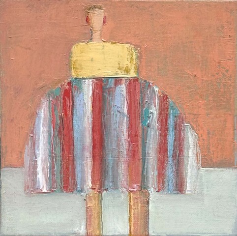 Small Figure #381, 8"x8", oil on canvas, framed, $660