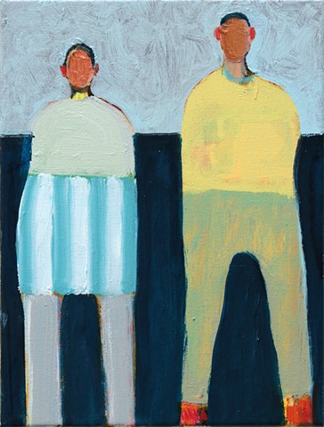 Small Figure(s) #391, 12"x9", oil on canvas, framed, $890