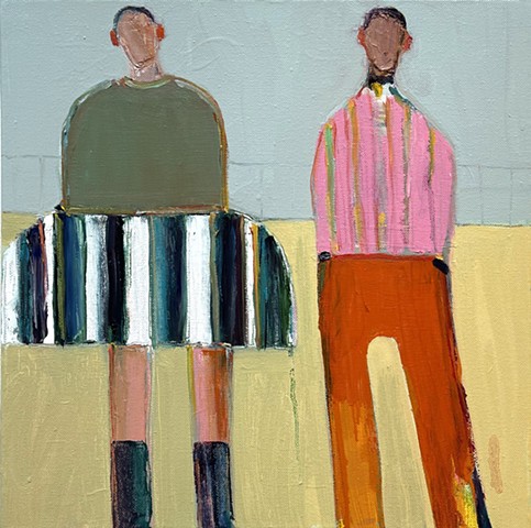 Small Figure #443, 15"x15", oil on canvas, $1500