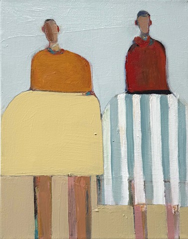 Small Figures #464, 14"x11", oil on canvas, unframed, $1,300